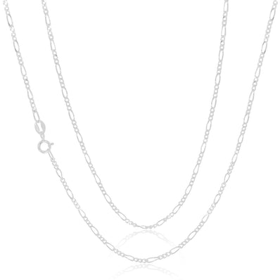 Sterling Silver 45cm 1:3 Figaro Chain