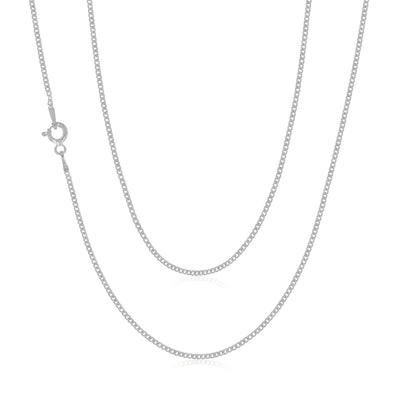 Sterling Silver 45cm Curb Chain