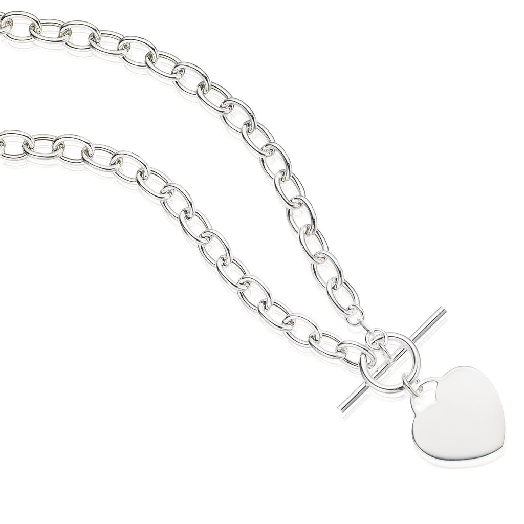 Sterling Silver Chunky Chain Link T Bar Necklace By MayaH Jewellery |  notonthehighstreet.com