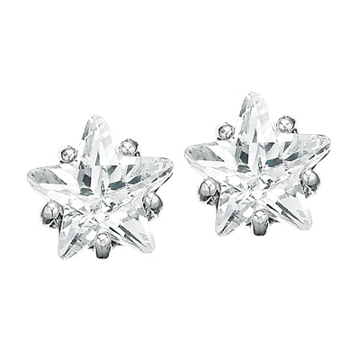 Sterling Silver 6mm Cubic Zirconia  Stud Earrings