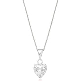 Sterling Silver Cubic Zirconia Heart Pendant