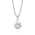 Sterling Silver Round 8mm Cubic Zirconia Pendant