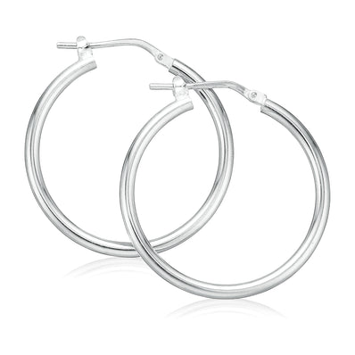 Sterling Silver 25mm Hoop Earrings