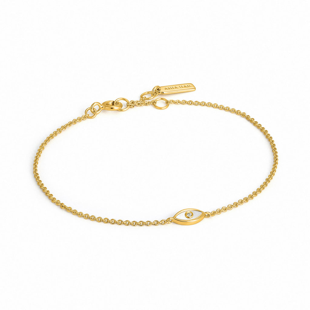 Gold plated evil discount eye bracelet