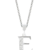 Sterling Silver Diamond Set Initial Pendant