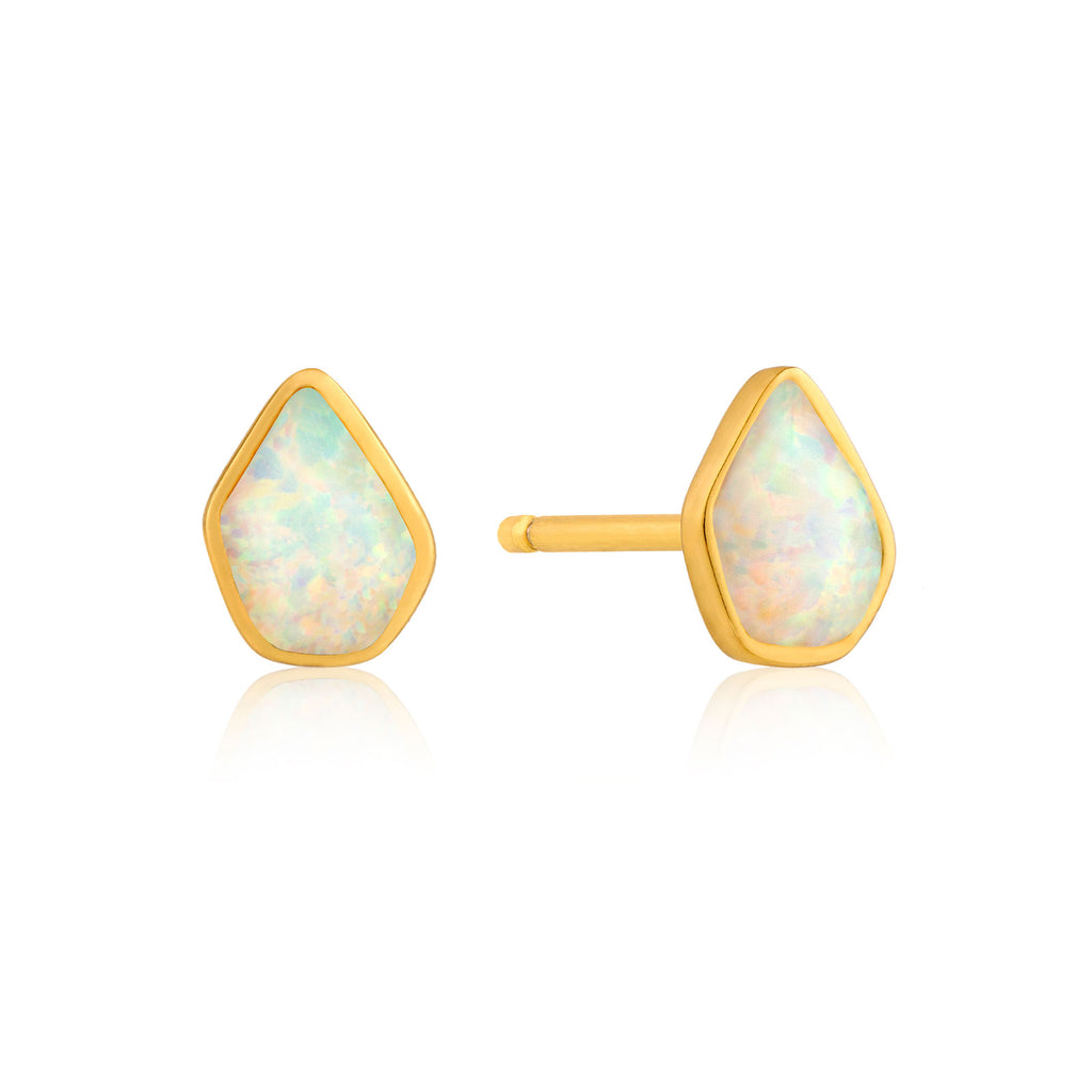 Ania Haie Sterling Silver & Gold Plated Opal Colour Stud Earrings