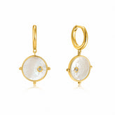 Ania Haie Sterling Silver & Gold Plated Moon Emblem Huggie Earrings