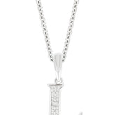 Sterling Silver Diamond Set Initial Pendant