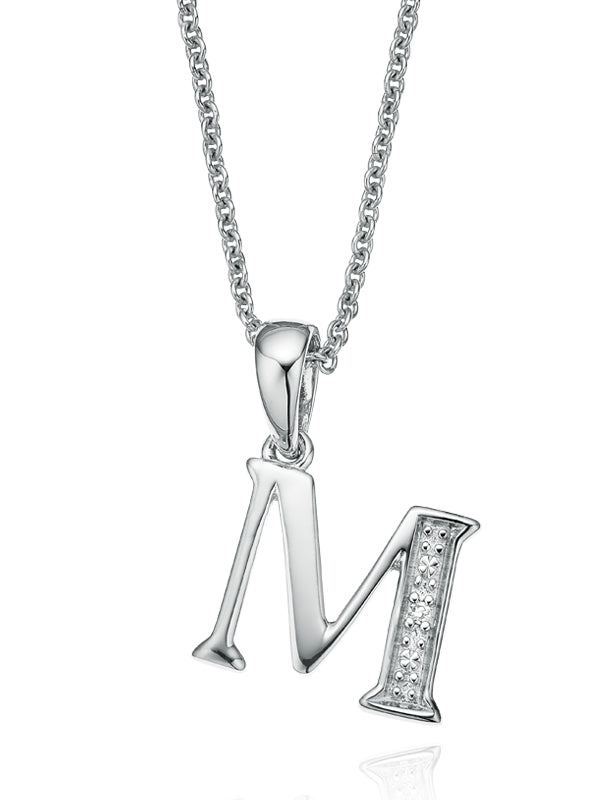 Diamond Letter Necklace - M for Women | Jennifer Meyer