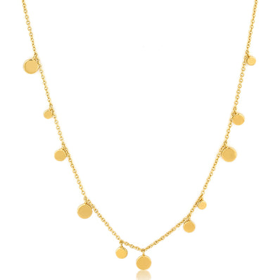 Ania Haie Sterling Silver & Gold Plated Geometry Mixed Discs Necklace