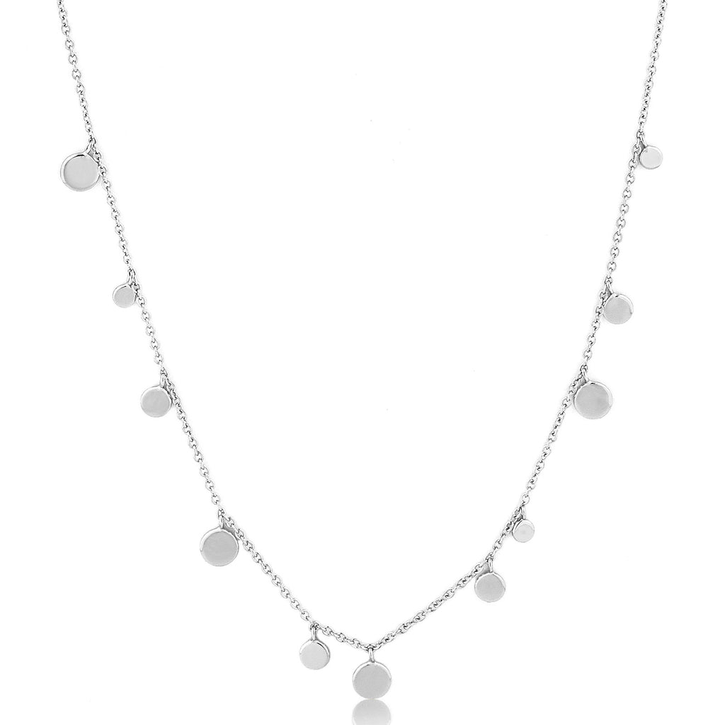 Ania Haie Sterling Silver Geometry Mixed Discs Necklace