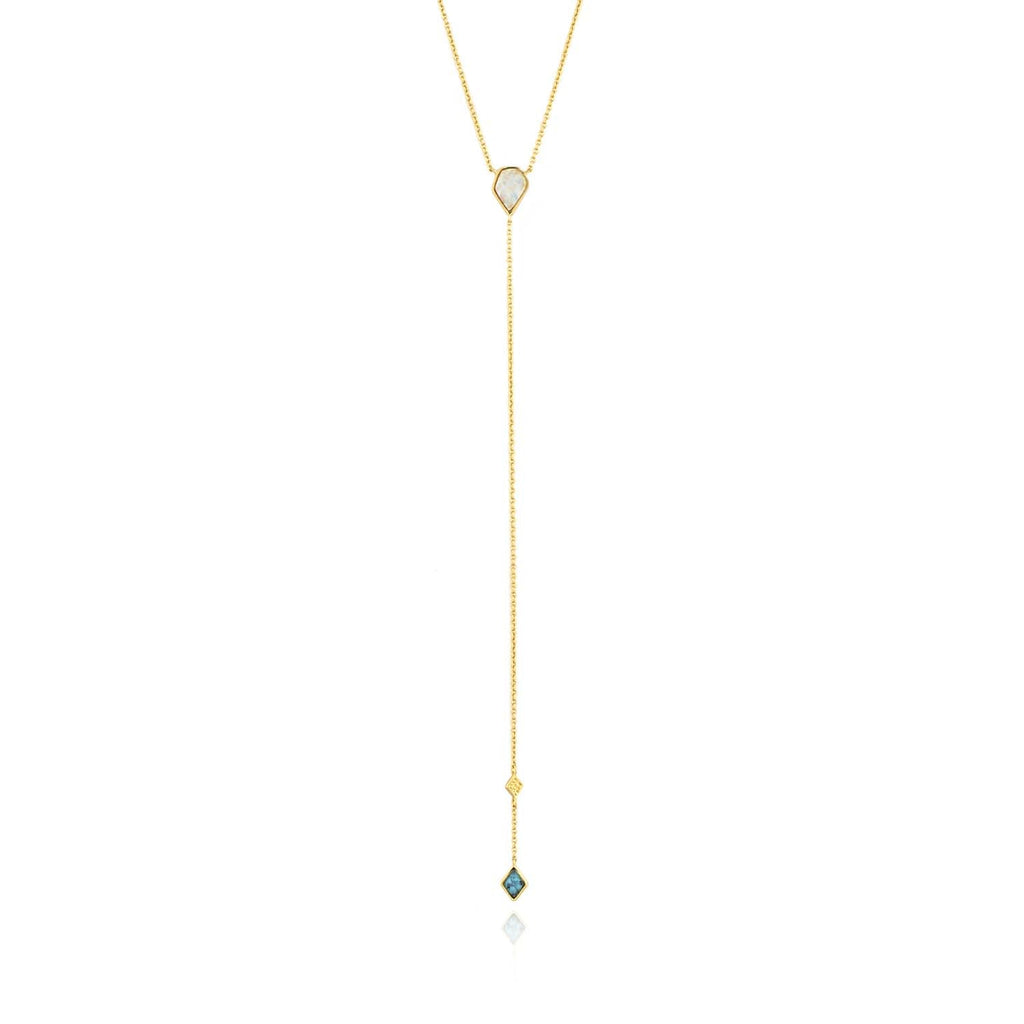 Ania Haie Sterling Silver & Gold Plated Turquoise And Opal Colour Necklace