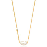 Ania Haie Sterling Silver & Gold Plated Pearl Necklace