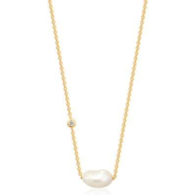 Ania Haie Sterling Silver & Gold Plated Pearl Necklace