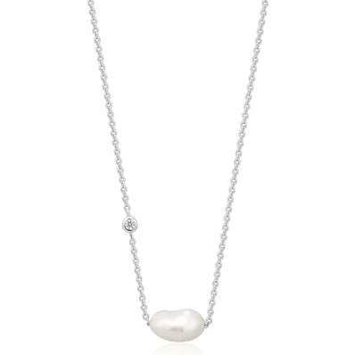 Ania Haie Sterling Silver Freshwater Pearl Necklace