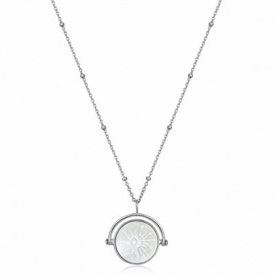 Ania Haie Sterling Silver Sunbeam Emblem Silver Necklace
