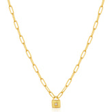 Ania Haie Sterling Silver & Gold Plated Chunky Chain Padlock Necklace
