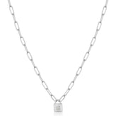 Ania Haie Sterling Silver Chunky Chain Padlock Necklace