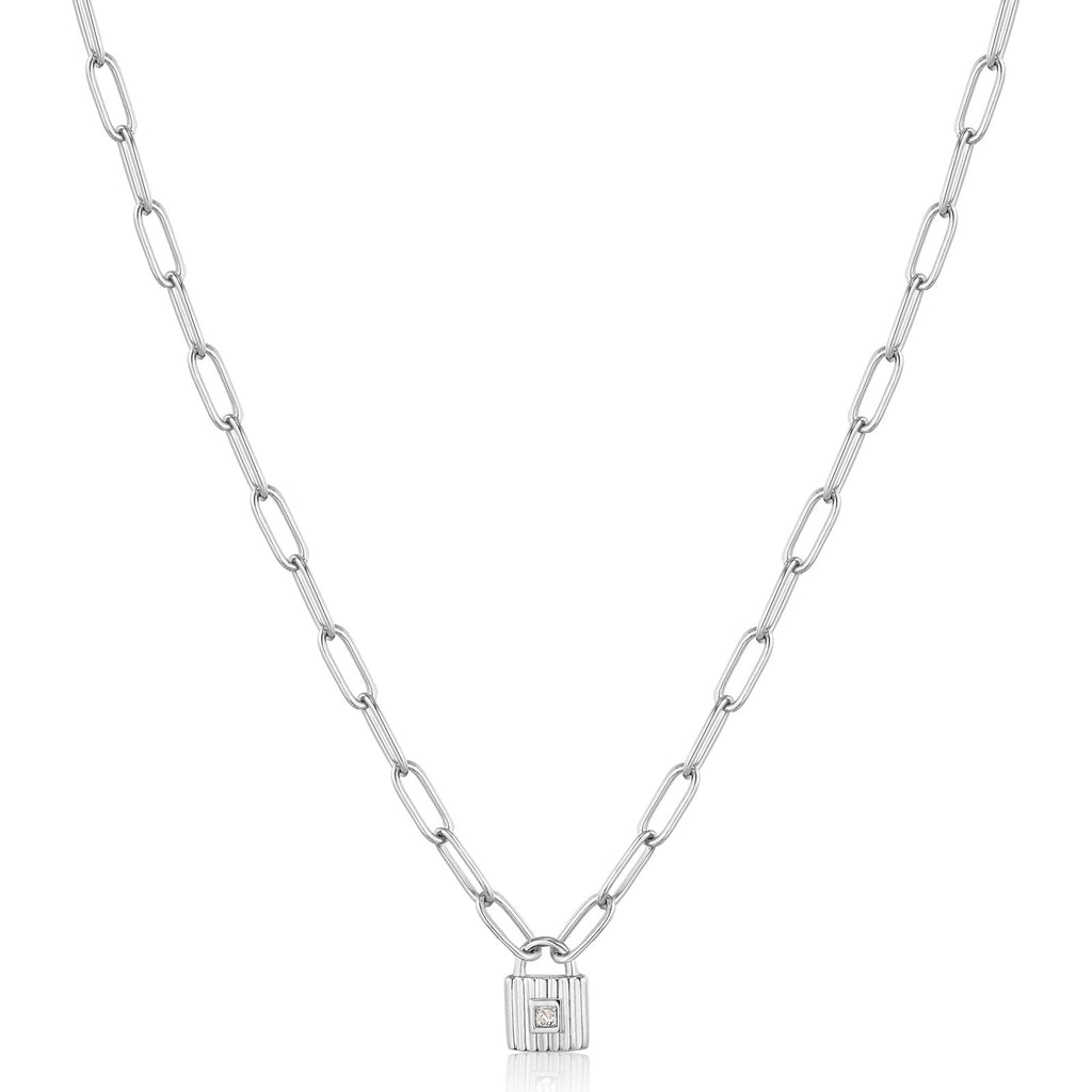 Chunky chain padlock necklace sale