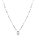 Ania Haie Sterling Silver Chunky Chain Padlock Necklace
