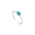 Ania Haie Sterling Silver Turquoise Adjustable Ring
